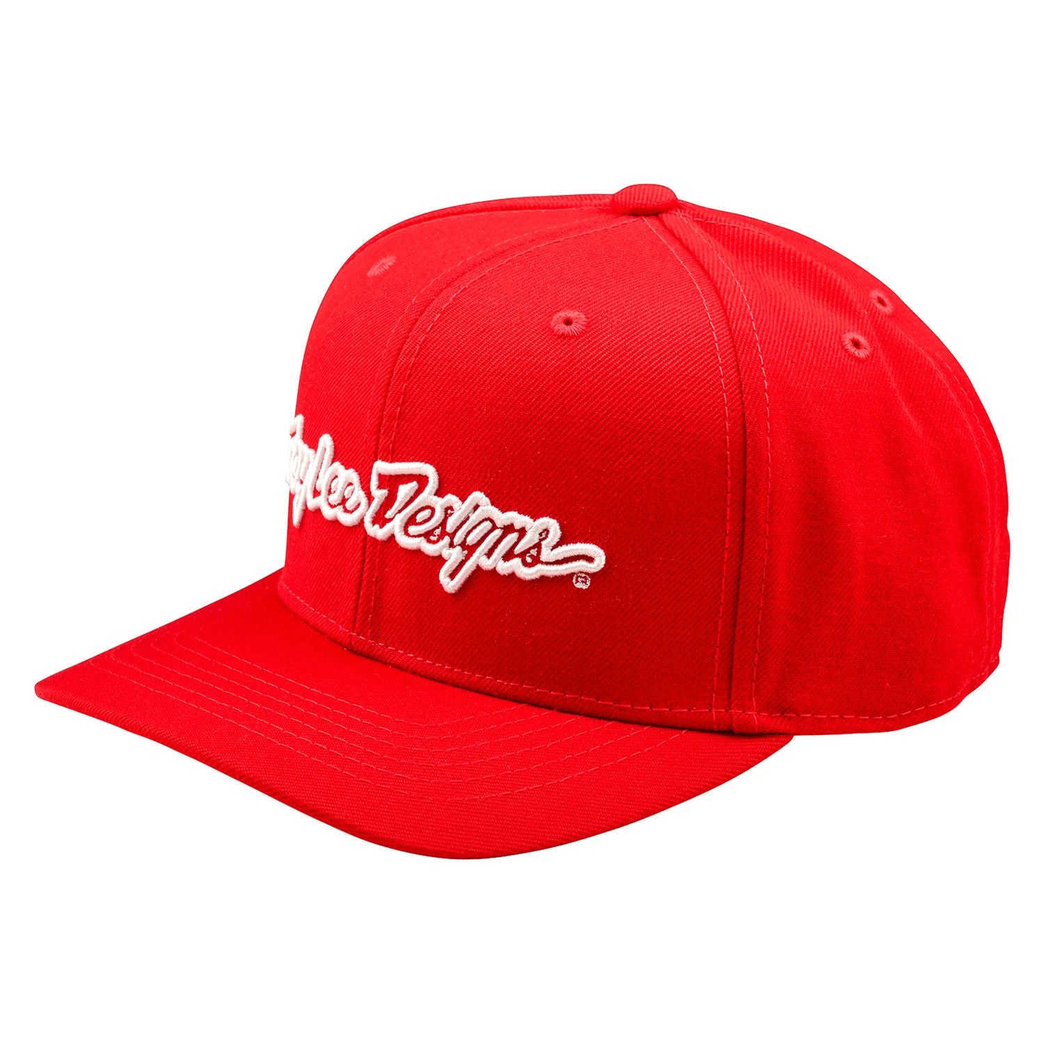 Troy Lee Designs Spring 2025 MX Signature Curved Snapback Cap Team Red
